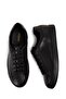 Genuine Leather Men's Black Sneakers - 4