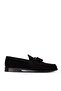 Men's Black Genuine Suede Tassel Loafer - 4