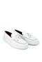 Men's White Genuine Leather Comfort Loafer Shoes - 2
