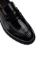 Genuine Leather Black Loafer Men's Shoes - 6