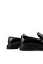 Genuine Leather Black Loafer Men's Shoes - 8