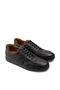 Genuine Leather Black Sneaker Men's Shoes - 2