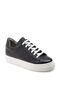 Genuine Leather Navy Blue Sneaker Women's Shoes - 8