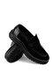 Genuine Leather Black Loafer Men's Shoes - 4