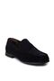 Genuine Suede Navy Blue Men's Loafer Shoes - 6