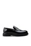 Genuine Leather Black Loafer Men's Shoes - 2