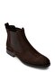Genuine Suede Brown Men's Chelsea Boots - 7