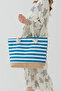 Women's Sea Beach Bag Multicolor Zipperedsoft Handle New Season - 7
