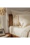 Libera Double Duvet Cover Set 100% Organic Cotton Linen Süzene Embroidered Cream-Beige 200x220 Cm - 2