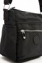 Women's Multi-Compartment Water Resistant Parachute Fabric Black Color Adjustable Cross Strap Shoulder Bag S - 5