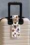2 Pieces of Cute Patterned Luggage Tags – Waterproof , Durable Pvc Travel Accessory 2 Pieces