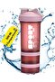 Protein Shaker Bottle Portable Supplement Mixer Cup with Powder Storage for Running Cycling Fi