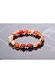 Certified Carnelian Agate Hematite Natural Stone Faceted Bracelet 8 mm, B891 - 5