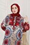 Half Button Robe of Fate Dress-Burgundy