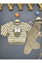 Baby Girl Striped Printed Cotton 2-Piece Set - 2