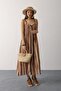 Shilsee Women's Necklace Viscos Long Strap Dress Brown - 7