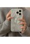 حافظة فضية واقية مطبوعة بشريط من الريش متوافقة مع iPhone 12 و12 Pro