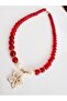 Agate Natural Stone, Real Pearl and Steel Tip Necklace 45 cm - 5