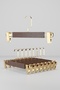 Wooden Hanger with Latch, Trouser Hanger, Skirt Hanger, 1St Quality Ultra Luxury Trouser Hanger, 6 Pieces. - 5