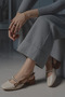 Backless heeled shoes backless evening shoes pearl-detail vegan leather heeled shoes - 3
