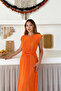 Women's Pleated Tie Detail Stylish Dress - 5
