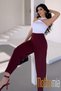 Women's High Waist Crepe Fabric Lycra Beltless Balloon Leg Pants – Office and Casual Relaxed Fit - 5