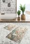 Vintage Floral Natural Beige-Green 2-Piece Non-Slip Base Washable Bath Mat Set - 3