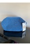 Blue Straw Portfolio Bag Hand Knitted 28X20Cm Lined