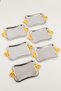 Filo Silver Colored Gold Handled Stainless 6-Piece Decorative Rectangular Presentation Tray - 4