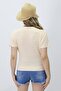 Women's Powder Short Sleeve Knitwear Sweater- Summer Breathable Thin Sweater - 2