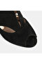 Ursula Black Women's Heeled Desacomfort Suede Sandals - 6