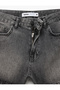 Cotton Denim Shorts with Pocket Cut Detail - 7