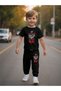 Men's Summer Set – Printed T-Shirt + Ribbed Elasticated Bottom