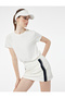 Short Sleeve Crew Neck Oversize Sports T-Shirt with Printed Back