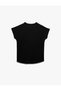 Sleeveless Crew Neck Printed Oversize Sports T-Shirt - 4