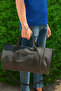 Canvas Cylinder Sports & Travel Bag – Zippered Pocket & Carrying Handle