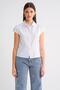 4698 Women's Moon Sleeve Fit Pen Shirt White