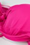 Women's Fuchsia Pink Large Size Push-Up Bow Tie Bottom Top Bikini Set - 2