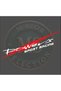 Power's Sport Racing Sticker 30X5.5 Cm. In Black, White, Orange, Red, Green, Hologram Colors