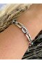 Silver Color Daily Bracelet with Golden Craftsmanship (17+4 cm) - 2