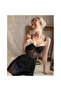 Women's Backless Silk Satin Nightgown Set - Elegant V-Neck, Lace Stripe Sleepwear without Robe - 3