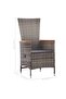 Outdoor Chairs 2 pcs with Cushions Poly Rattan Grey - 3
