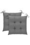 Garden Chairs with Cushions 2 pcs Grey Solid Acacia Wood - 8