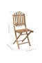 Folding Garden Chairs 2 pcs with Cushions Bamboo - 3