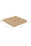 Garden Chairs with Beige Cushions 6 pcs Solid Teak Wood - 3