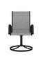 Garden Swivel Chairs 2 pcs Textilene and Steel Grey - 2