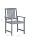 Garden Chairs with Cushions 2 pcs Grey Solid Acacia Wood - 3