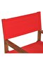 Director's Chair Solid Teak Wood Red - 7