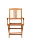 Folding Garden Chairs 2 pcs Solid Eucalyptus Wood - 2
