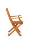 Folding Garden Chairs 2 pcs Solid Eucalyptus Wood - 4